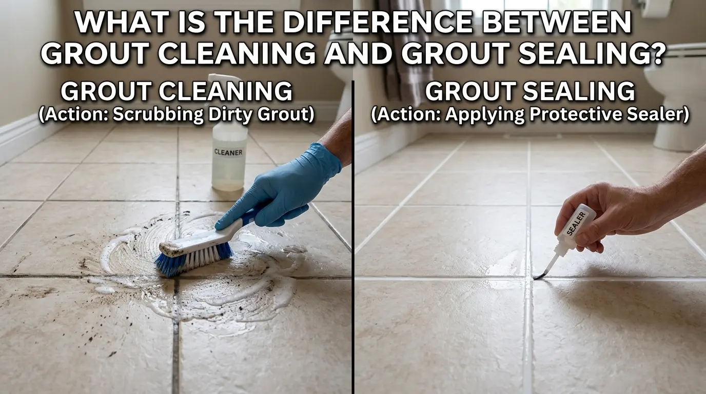 grout cleaning vs grout sealing