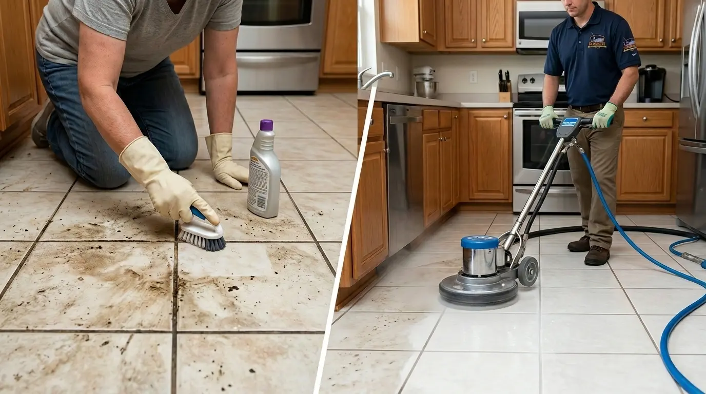 Professional Tile and Grout Cleaning vs DIY