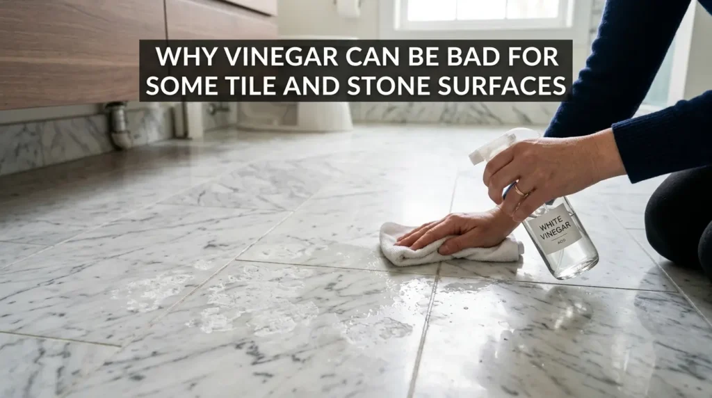 is vinegar safe for tile and grout