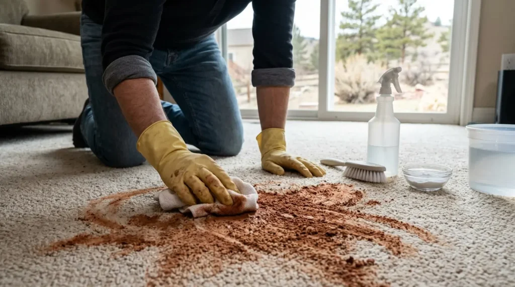 Red Clay Carpet Stains in Parker, CO