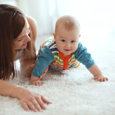 baby with mother