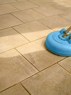 tiles cleaning with the help of machine